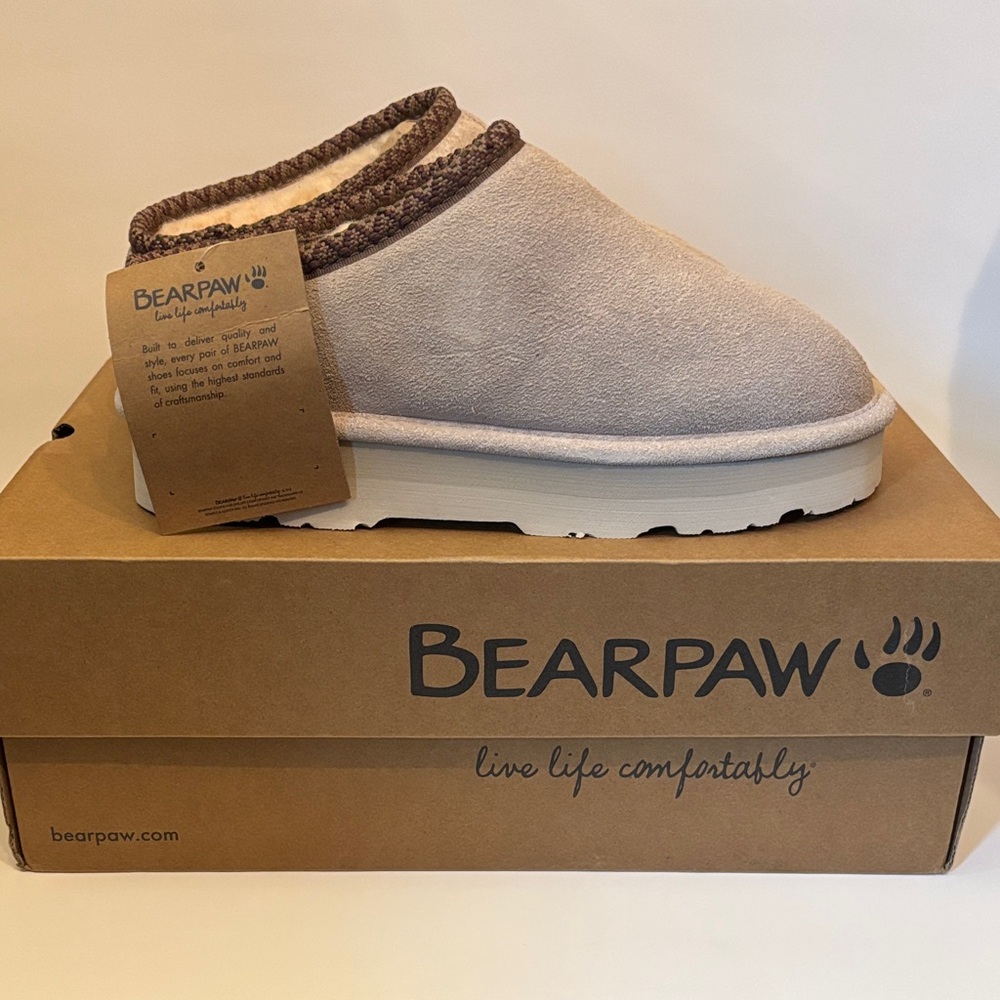 BearPaw Martis Women’s Slip-On Shoes in Camel Size 7.5